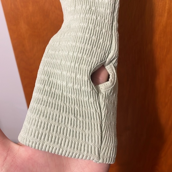 Free People Movement Cut It Out Long Sleeve Top Mint Seafoam Green XS Small - Picture 3 of 5